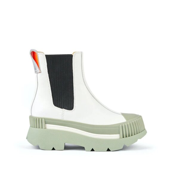 NEW 4CCCCEES Suede Esker Chelsea Boots white multi for women 1368tn - Picture 3 of 12